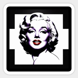 Bad Girl Marilyn Black and White Sticker